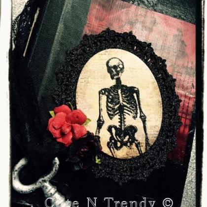 Gothic Skeleton Wedding Sign In Guest Book